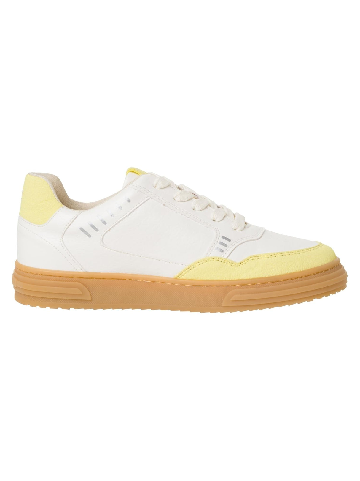 Tamaris Damen 1-23608-42, Sneaker Mujer, Blanco (White/Yellow), 40 EU