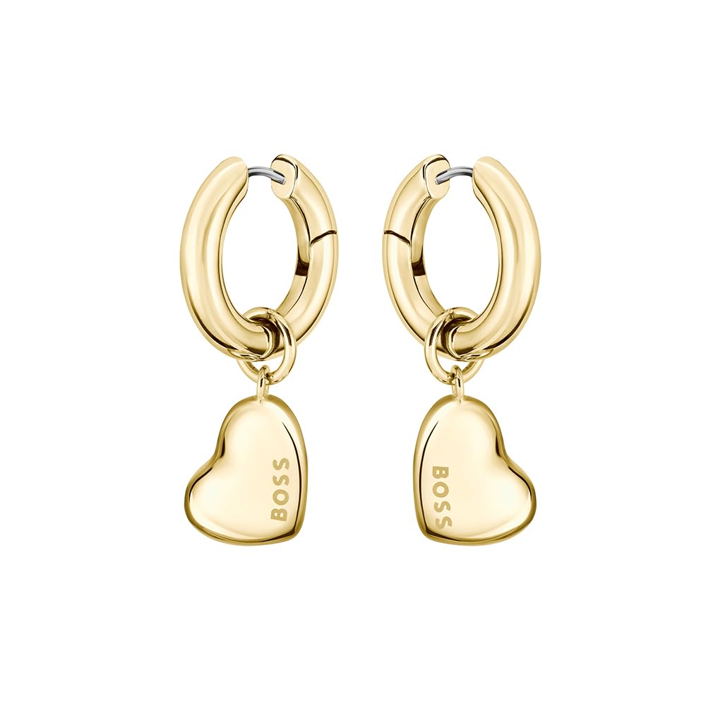 BOSS Jewelry Pendientes para Mujer Colección HONEY LOVE en Oro Amarillo con un Colgante en Forma de Corazón - 1580641