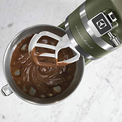 Electrolux Asistente de cocina modelo EKM5550, aparato de cocina con gancho amasador, protección contra salpicaduras, batidor de globos, tapa de fermentación, 1200 W, dos cuencos grandes de 2,9 litros