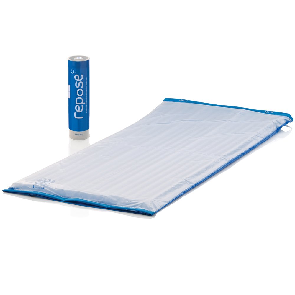 Repose - Superposición de colchón Individual para aliviar la presión y Bomba Manual - Colchón Individual de presión Inflable - Ayuda a prevenir úlceras por presión y úlceras por presión