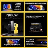 Xiaomi 21121210G Poco F4 GT 5G Smartphone Pantalla de 6.67” 120Hz E4 AMOLED, Snapdragon 8 Gen 1, Triple Cámara de 64MP, 4700mAh, 120W HyperCharge, Color Knight Silver, 12 + 256 GB