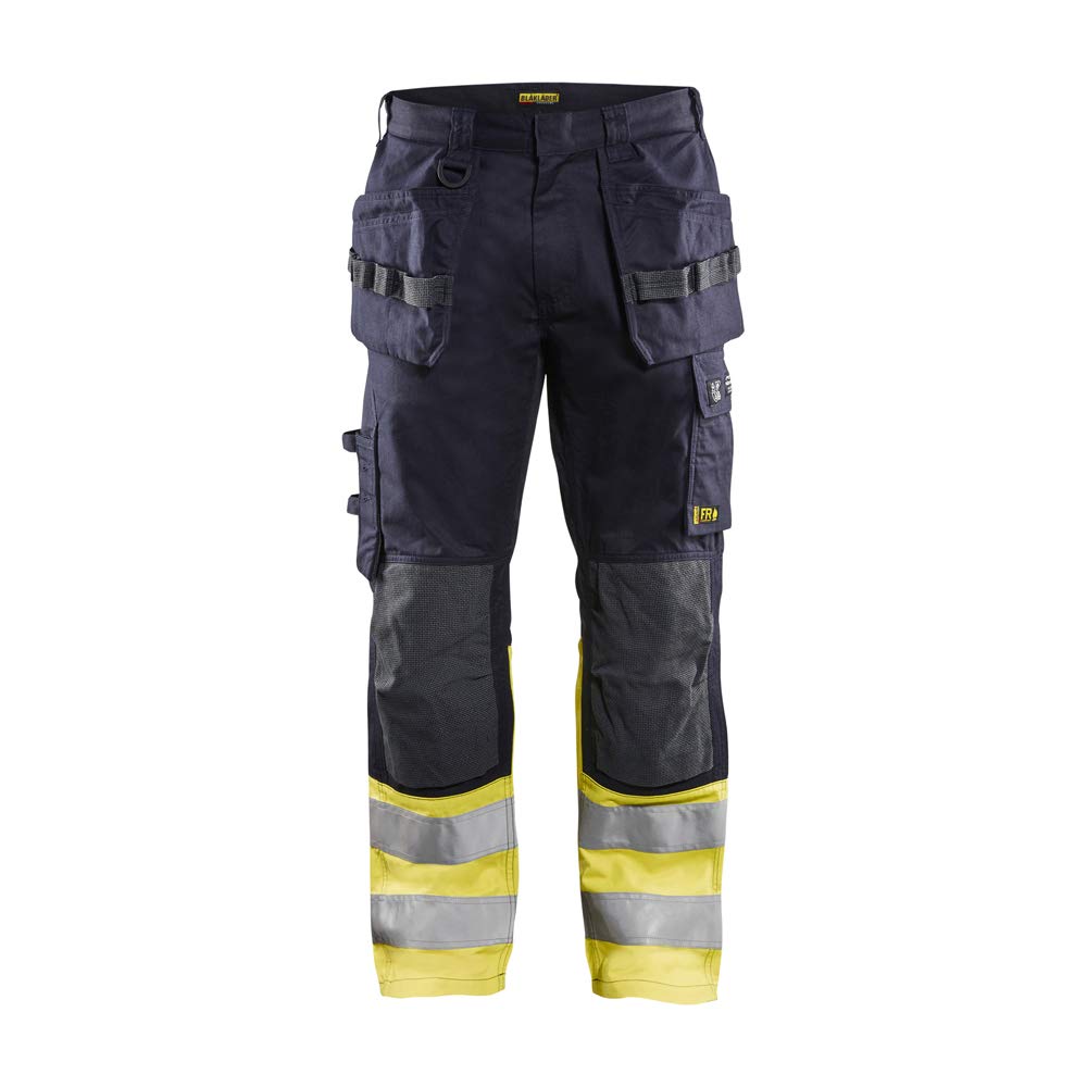 Blaklader 148915128933C152 Multinorm - Pantalones de trabajo inherente, color azul marino/amarillo, talla C152