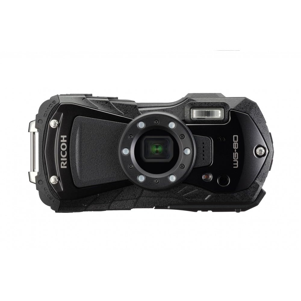 Ricoh Cámara Digital Impermeable Negra WG-80 a Prueba de Golpes a Prueba de congelación a Prueba de aplastamiento 03122