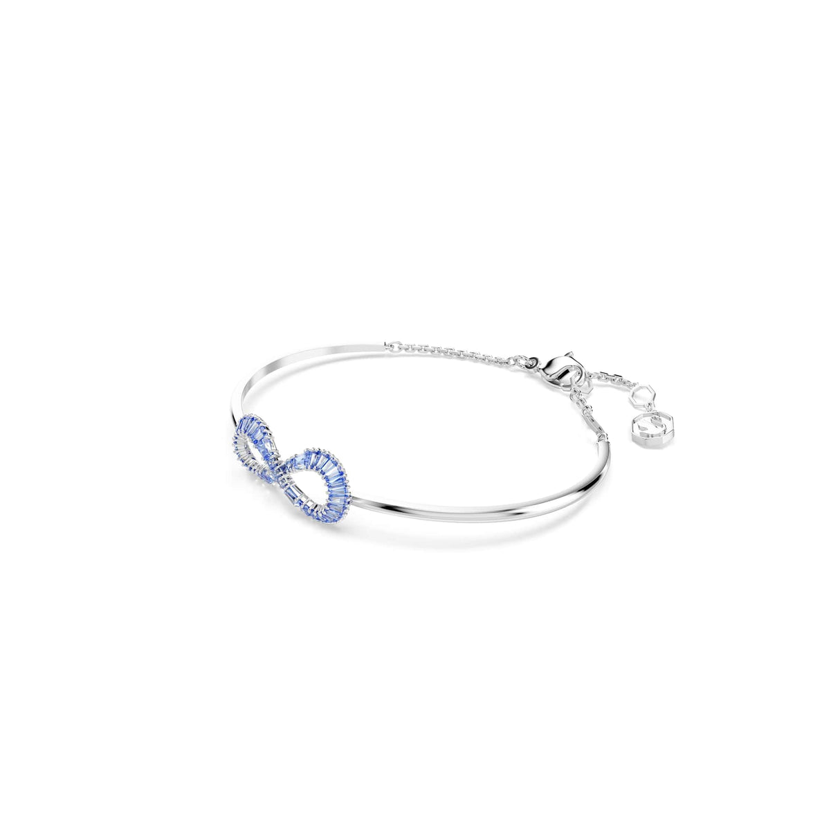 Swarovski Brazalete Hyperbola, Símbolo del infinito, Azul, Baño de rodio