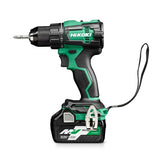 HiKOKI Akku Bohrschrauber DS18DE (18 V, 4,0 Ah Li-ion Akku, Festdrehmoment 70Nm, motor sin escobillas, control de fuerza reactivo, 22 Drehmoment-Einstellungen, LED, Zubehör, im Transportkoffer)