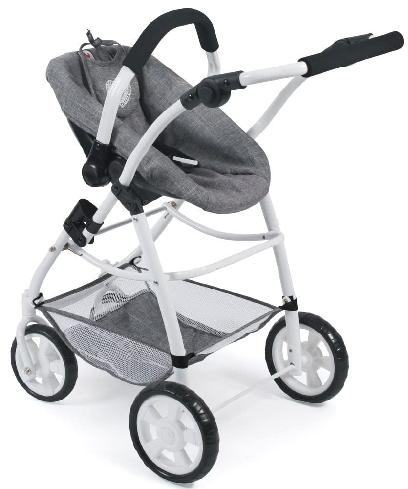Bayer Chic 2000-Cochecito para muñecas Emotion 3 en 1 All In, Color Vaqueros Gris (637-76)