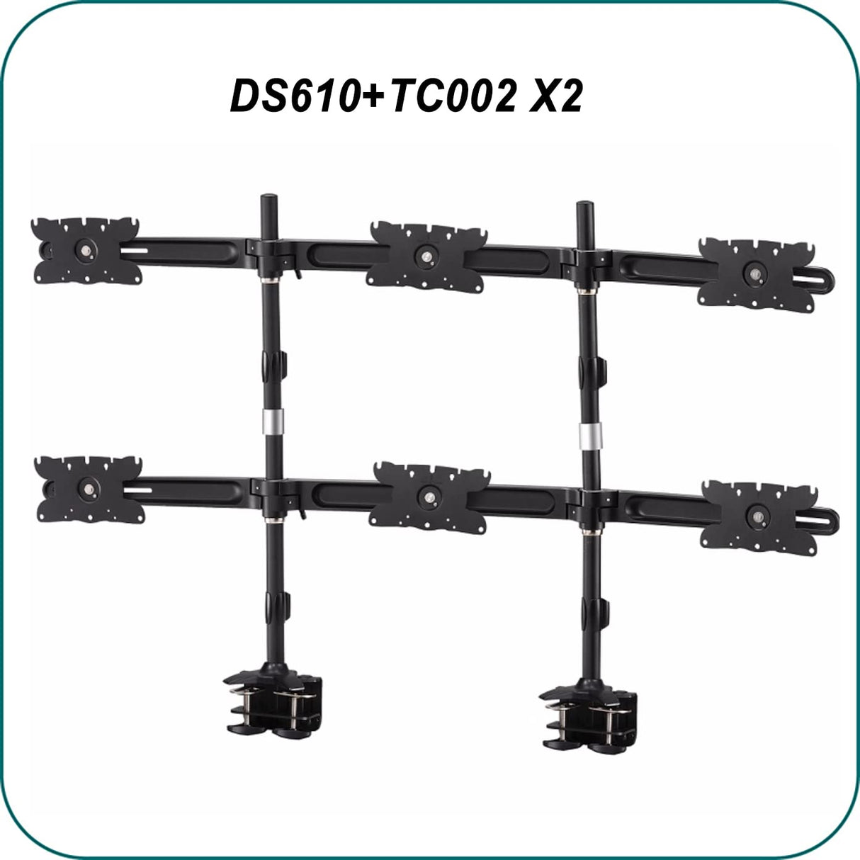 Aavara DS610 - Soporte de pie de Hexa para pantalla plana (TV, 48 kg, 61 cm (24"), 81,3 cm (32"), 100 x 100 mm, 200 x 100 mm)