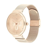 Tommy Hilfiger Reloj Analógico de Cuarzo Multifunción para Mujer con Correa de Malla de Acero Inoxidable de Oro Rosa - 1782538