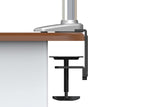 DIGITUS Soporte para monitor - Abrazadera y resorte de gas - 2 monitores - hasta 27 Pulgadas - hasta 2X 8 kg - VESA 75 & 100 - Plata/negro