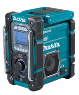 Makita DMR112 Battery Operated Construction Site Radio 7.2 V - 18 V with Dab+ and Bluetooth (Without Battery, Without Charger), Turquoise