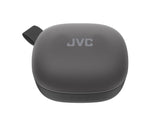 JVC Gumy Premium Auriculares Bluetooth True Wireless con Cancelación de Ruido, Bluetooth 5.4, Modo Ambiente, Baja Latencia, 26h batería, Estuche Translúcido USB-C, Negro Oliva - HA-A23T-B