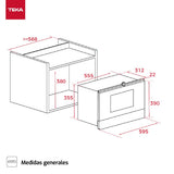 Teka ML 8220 BIS L - Urban Colors Edition Microondas de Integración con Base Cerámica, Panel de Mandos de Cristal Electrónicos, Color Cristal Blanco