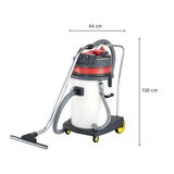 Phoenix – Aspirador de Agua y Polvo, 60 L, Aspirador astillero Potente 2000 W, Tanque de plástico, Accesorios incluidos Cable de 7 m, 2 Motores