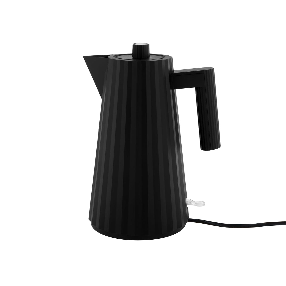 Alessi Plissé MDL06 B/UK - Hervidor Eléctrico de Design, en Resina Termoplástica, Enchufe Inglés 2400W, 170cl, Negro