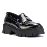 HUGO Kris_Loafer_BRPU, Mocasines Planos Mujer, Black, 41 EU