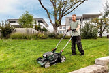 metabo cortacésped a batería RM 36-18 LTX BL 46 – 601606650 – 18 V – con función de Mulching – para Jardines de hasta 800 m² – Incluye 2 baterías y Cargadores