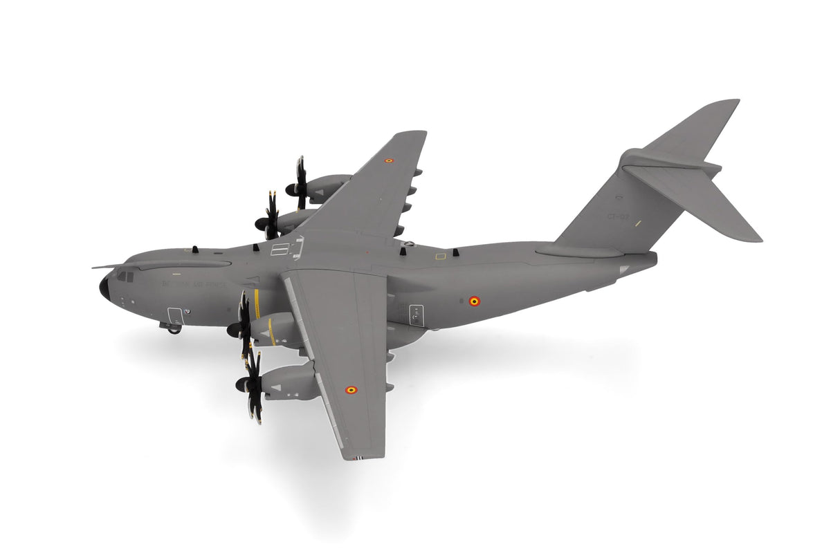 Herpa Modelo reducido avión Belgian Air Component Airbus A400M Atlas – 20th Sqn, 15th Air TW, Melsbroek AB – CT-02, Miniatura a Escala 1:200, Pieza de colección, Modelo de avión sin Base, Metal
