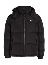 Tommy Jeans Cazadora Acolchada Hombre con Capucha, Negro (Black), XXL