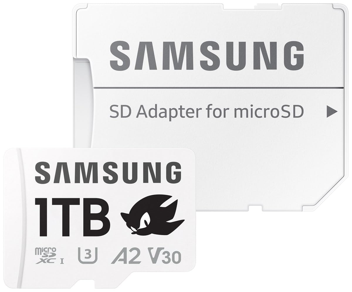 Samsung Tarjeta microSD Sonic Pro Plus para Consola de Juegos, Tarjeta de Memoria 1 TB, UHS-I U3, Full HD y 4K UHD, hasta 180 MB/s, MB-MD1T0SA