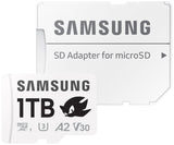 Samsung Tarjeta microSD Sonic Pro Plus para Consola de Juegos, Tarjeta de Memoria 1 TB, UHS-I U3, Full HD y 4K UHD, hasta 180 MB/s, MB-MD1T0SA