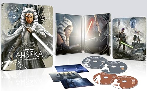 Star Wars Ahsoka Season 1 4K UHD + Blu ray Steelbook (Disney+ Original) (includes Artcards) [Blu-ray] [Region Free]