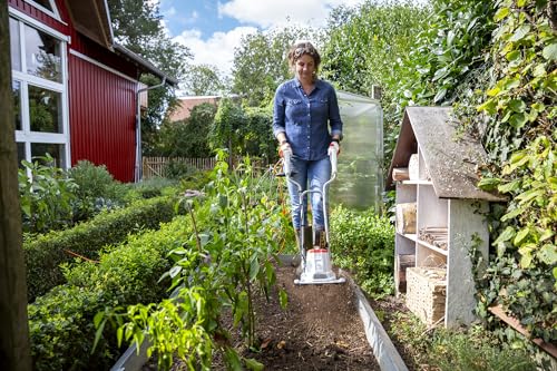 IKRA motoazada eléctrica motocultor IET 1030, Ancho de Trabajo 30cm, Profundidad 20cm, 1080W