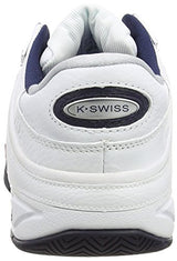 K-Swiss Defier Rs - Zapatillas de tenis Hombre, color blanco - white (white/dressblue/fieryred 164), talla 46 EU