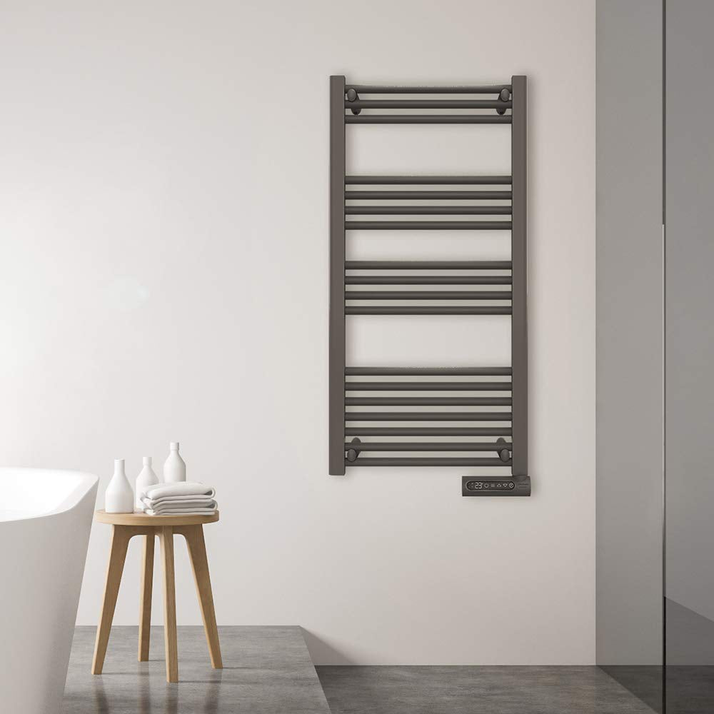 Cecotec Radiador Toallero Eléctrico Bajo Consumo ReadyWarm 9200 Smart Towel Black. 750 W, Pantalla LED, Control táctil, Temporizador, 3 Modos, Sistemas de Seguridad
