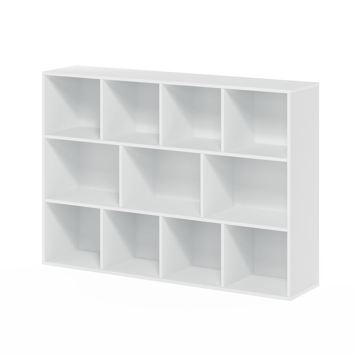 Furinno Luder Estantería Abierta Librería de 11 Cubos, Blanco