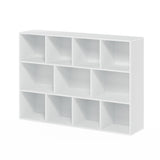 Furinno Luder Estantería Abierta Librería de 11 Cubos, Blanco