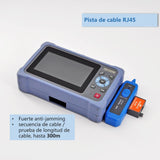 QIIRUN NK4000D Mini OTDR Fibra Optica 1310/1550nm 26/24dB con Pantalla Táctil de 4.3 pulgadas, 11-en-1 OTDR SM con VFL OPM OLS Mapa de Eventos RJ45, FC/UPC SC ST LC Conectores Incluidos