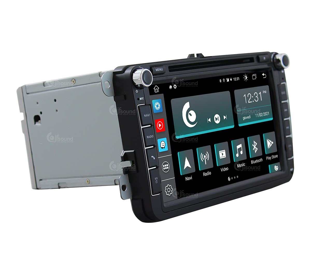 Autorradio de Ajuste Personalizado para Volkswagen Android GPS Bluetooth WiFi Dab USB Pantalla táctil Full HD 8" procesador de 8 núcleos y comandos de Voz