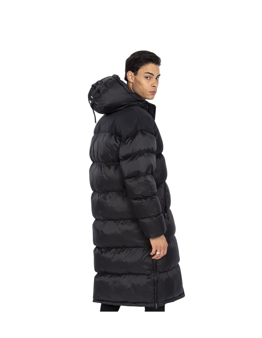 Schott NYC 2190MAX, Chaqueta con Capucha Extra Larga para Unisex adulto, Negro Negro, L