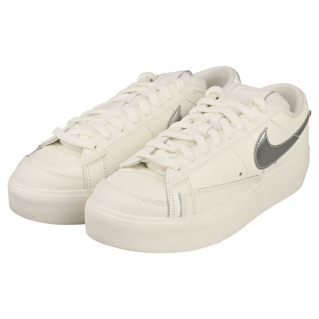 NIKE Blazer Low Fur, Zapatillas Mujer, Sail Metalic Silver, 41 EU