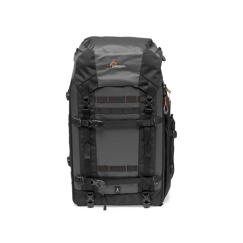 Lowepro Pro Trekker BP 550 AW II, mochila para fotógrafo de exteriores con tejido reciclado, cabe laptops y tablets de hasta 15" con divisiones Maxfit, tapa impermeable, negra o gris oscuro