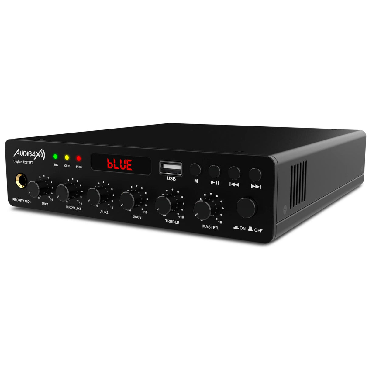Audibax Dayton 120T BT Amplificador Línea 100V 120W con USB y Bluetooth