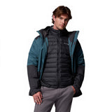 Columbia Chaqueta Point Park Interchange para hombre, abrigo de invierno 3 en 1 Interchange, Everblue, Shark, XL