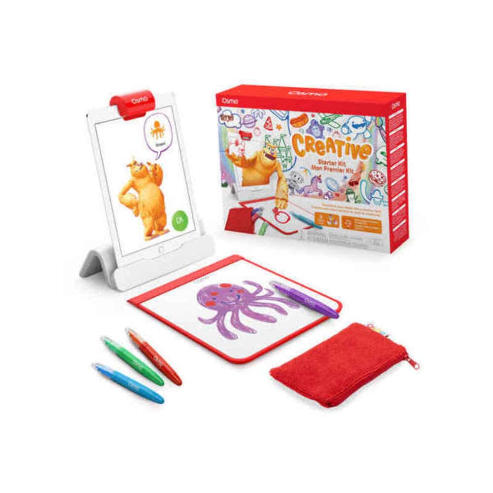 Osmo - Creative Starter Kit for iPad - 3 Educational Learning Games - Ages 5-10 - Drawing, Word Problems & Early Physics - Stem Toy Base Included