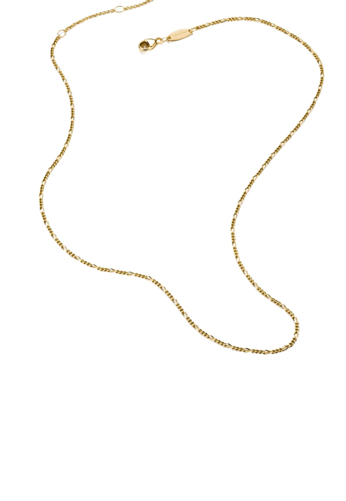 Thomas Sabo Cadena con colgante de diseño Fígaro, 40,00-45,00 cm, plata 925 reciclada, chapado en oro de 18 quilates, KE2329-413-39-L45V