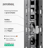 /Dev/Mount Paquete de 50 - Alternativa a Las Tuercas enjauladas de PATCHBOX, Sustituto de Tornillos de 19" Rack, más fácil y rápido Que Las Tuercas enjauladas M6 para Montar Hardware