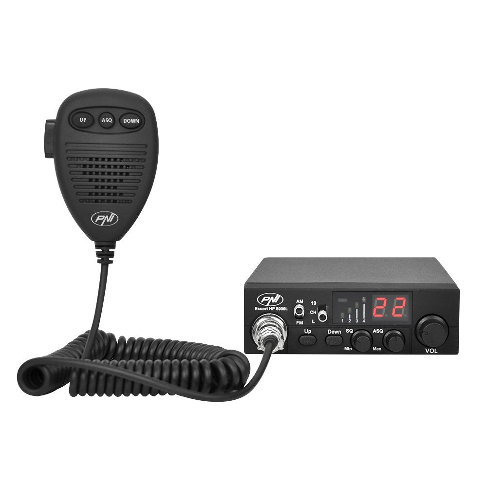 CB Radio PNI Escort HP 8000L con Ajustable ASQ, 4W, Función de Bloqueo de Teclas, Potencia 4W