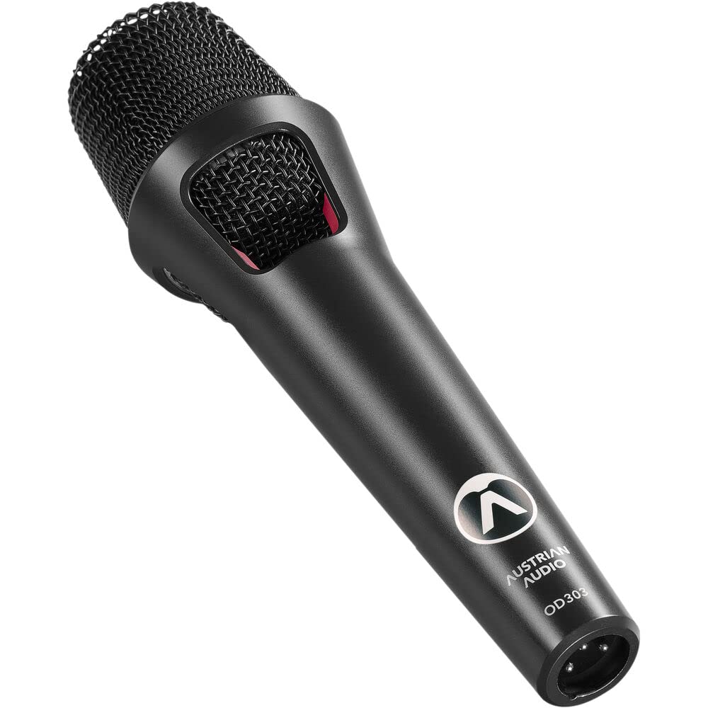 Austrian Audio OD303 - Micrófono de escenario con tecnología acústica abierta, micrófono direccional (banda ancha de frecuencia, estabilidad de retroalimentación, diseño abierto, difusor de ruido 3D