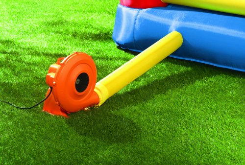 Little Tikes Jump 'n Slide Castillo Hinchable - con Paredes en Malla para Uso Exterior - Incluye Funda, Compresor y Parches de reparación - Edad: 3+ años, Exclusivo en Amazon