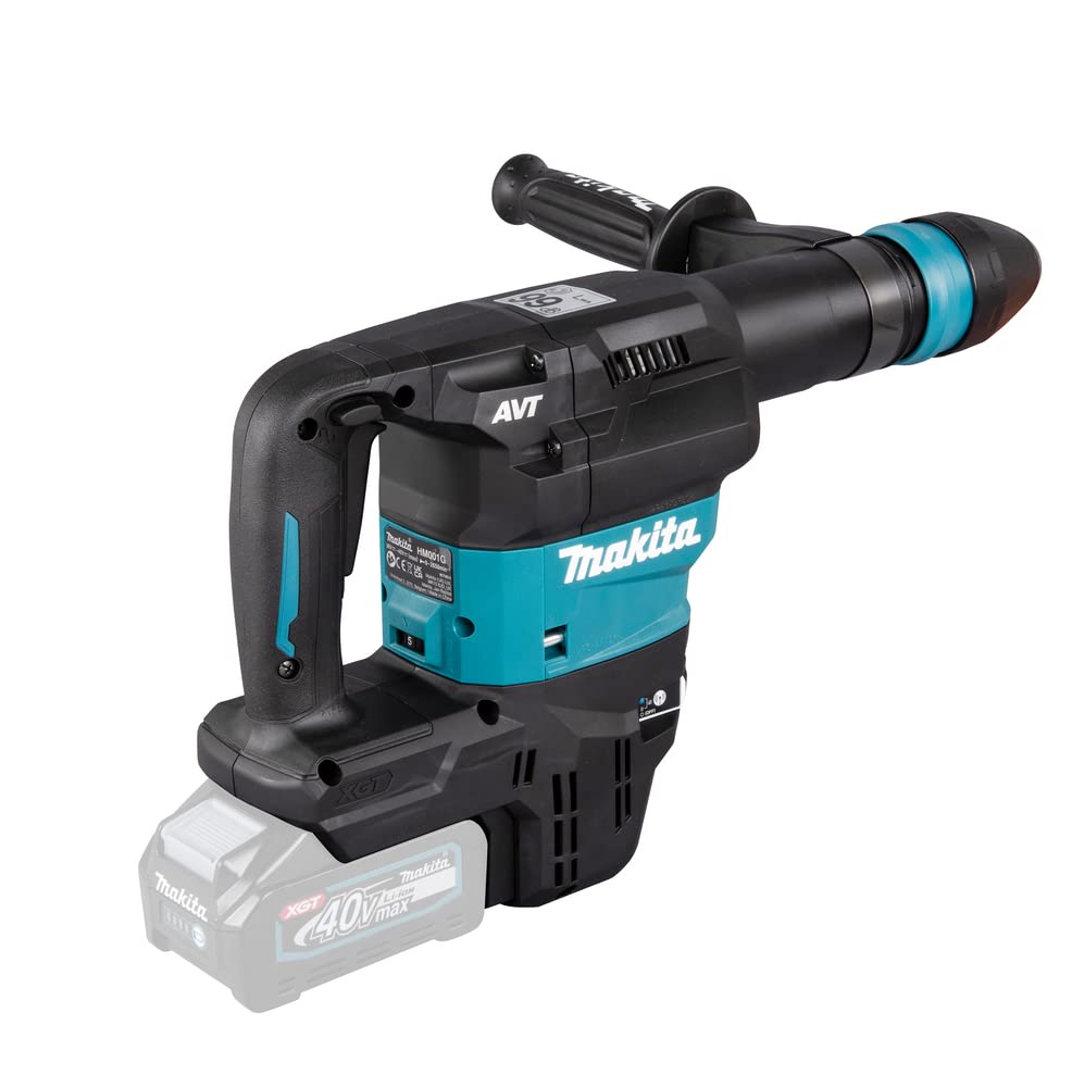 Makita HM001GZ02 - Martillo demoledor BL 40Vmáx XGT 7,1 kg AVT AWS (40 V, iones de litio, 40 V) (sin batería, sin cargador) Azul Petróleo