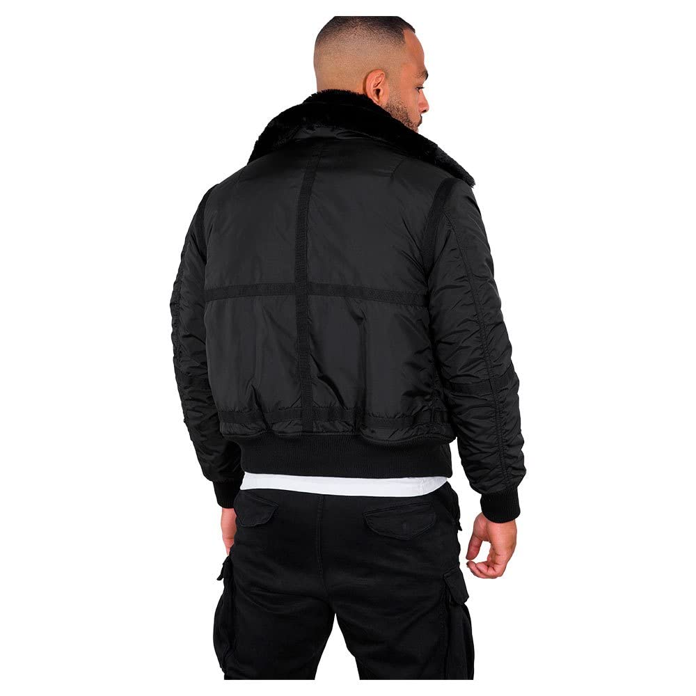 ALPHA INDUSTRIES B15-3 TT Chaqueta, Hombre, Negro (Black - 03), Large