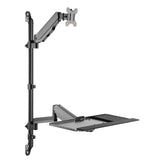 My Wall HL64L - Soporte de Pared para Monitor (17-32), Color Negro, Altura Ajustable, inclinable, Giratorio