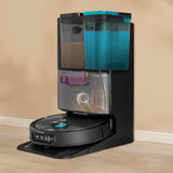Cecotec Robot Aspirador y Friegasuelos con Base Autovaciado y App Conga 20090 ProAI InfinitySoap Cut&SPA Essential. 8000Pa, Tecnología Láser, Detección de Objetos, Tecnología Hair Cutting