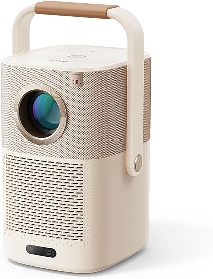 Proyector T2 Portátil WiFi 6 Bluetooth Full HD 1080P 4K Nativo Soporte Cine en Casa/Exterior para Móvil/iOS/Android con Sound by J y Batería Integrada