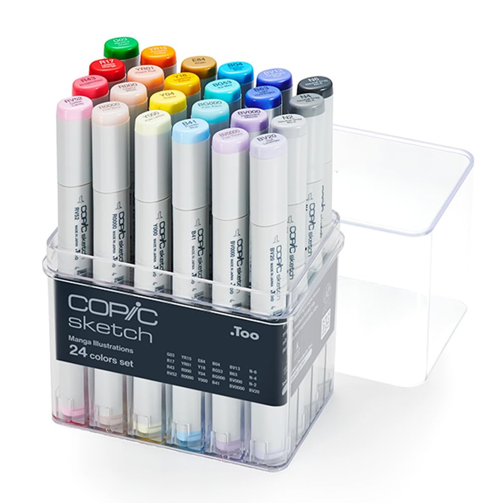 Copic Manga Illustration Copc Sketch 24 Piezas, Multicolor, 1 Count (Pack of 1)