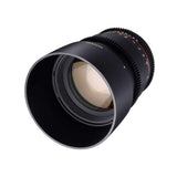 Samyang F1313006101 - Objetivo para vídeo VDSLR para Sony E (Distancia Focal Fija 85mm, Apertura T1.5-22 AS IF UMC II, diámetro Filtro: 72mm), Negro